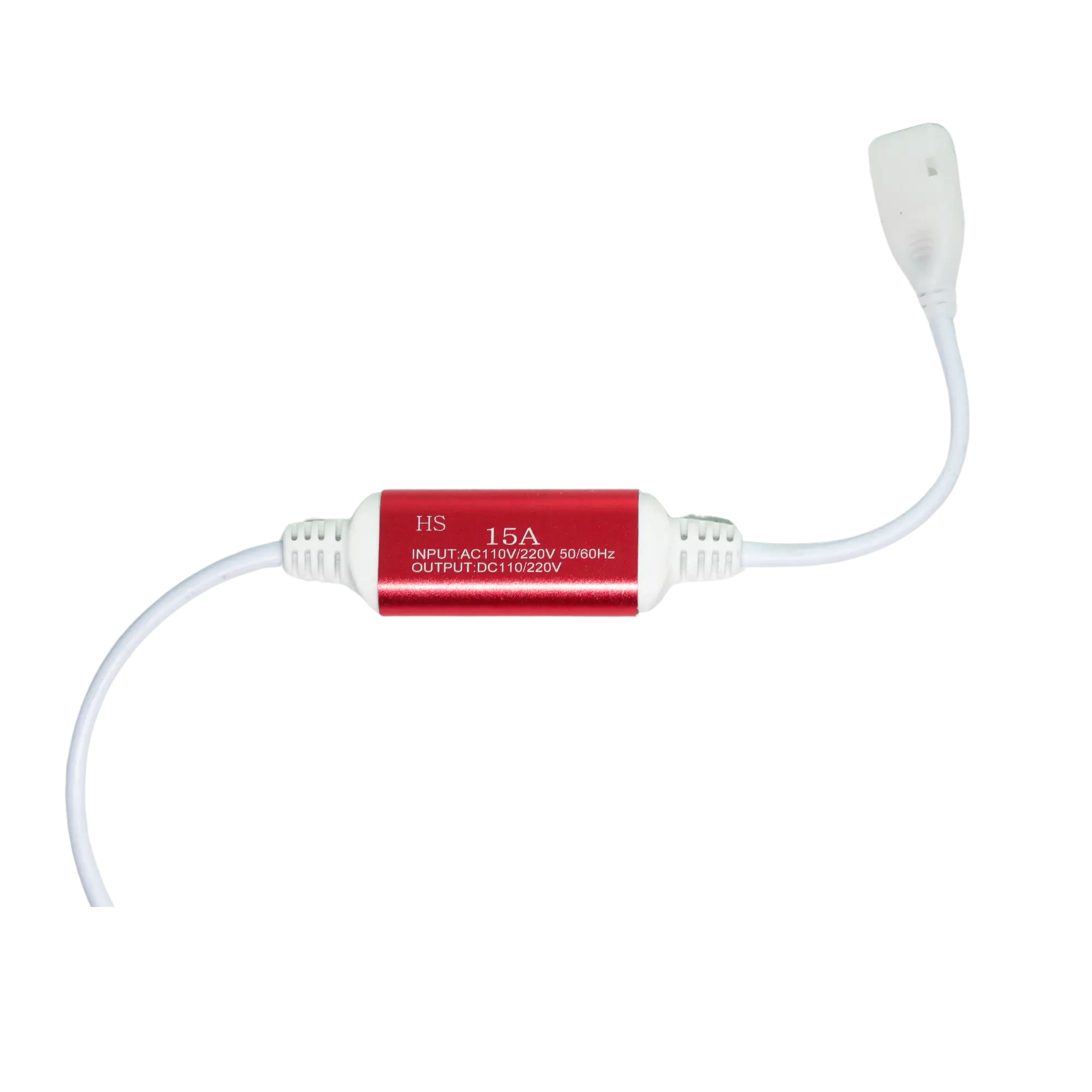conector CL8HE para neon flex, conector 110V neon flex, conector tira neon flex 8mm, conector de corriente neon flex 110v