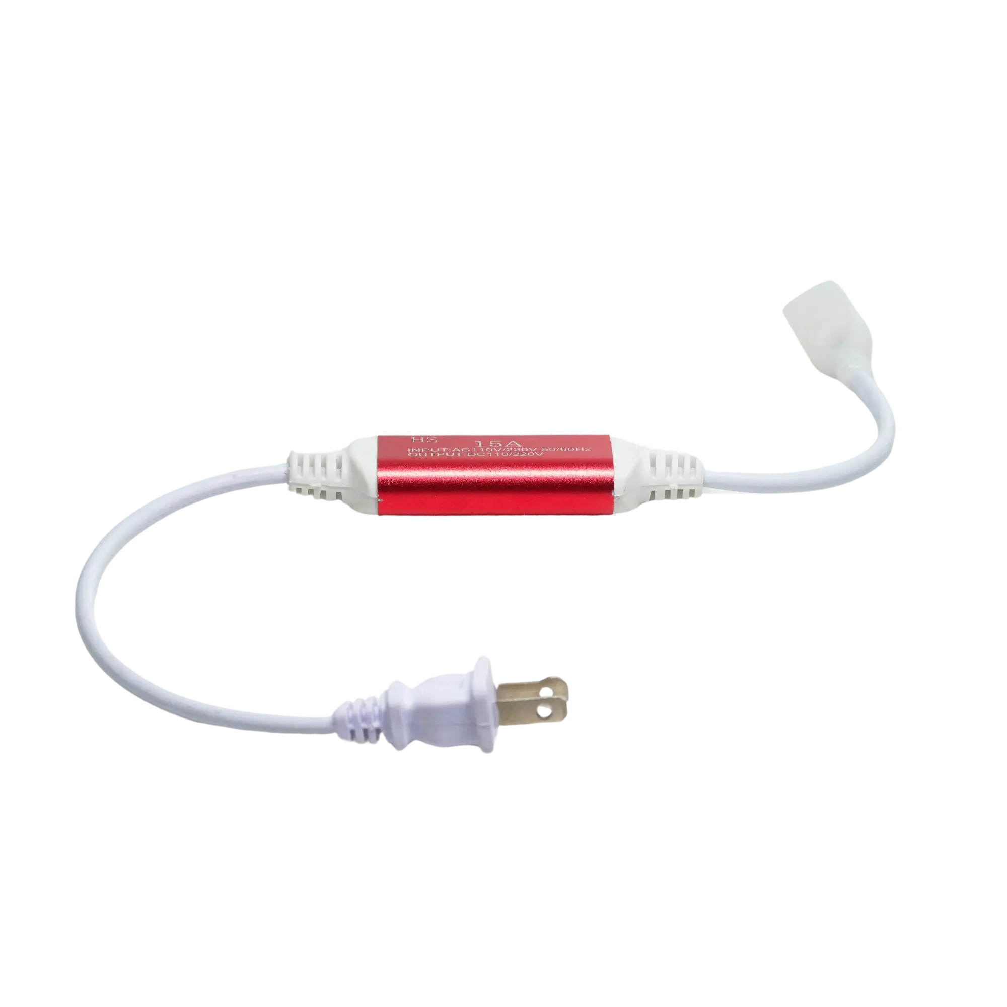 Conector con cable 5mm cinta led acrílico transparente X5 UNDS