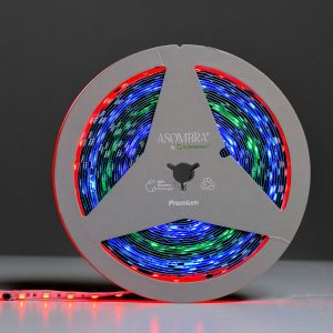 Cinta LED RGB multicolor para bares, vitrinas y color dinámico Serie Sinfonia X10M (24V, 12W)