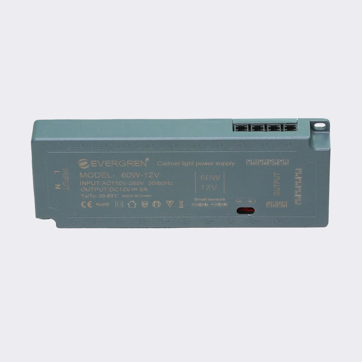 Fuente Slim 12V 5A para cinta LED decorativa interior