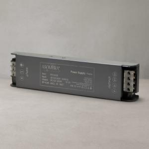 Fuente Slim 12V 16.5A para cintas LED. Compacta y potente, ideal para proyectos de alto consumo interior