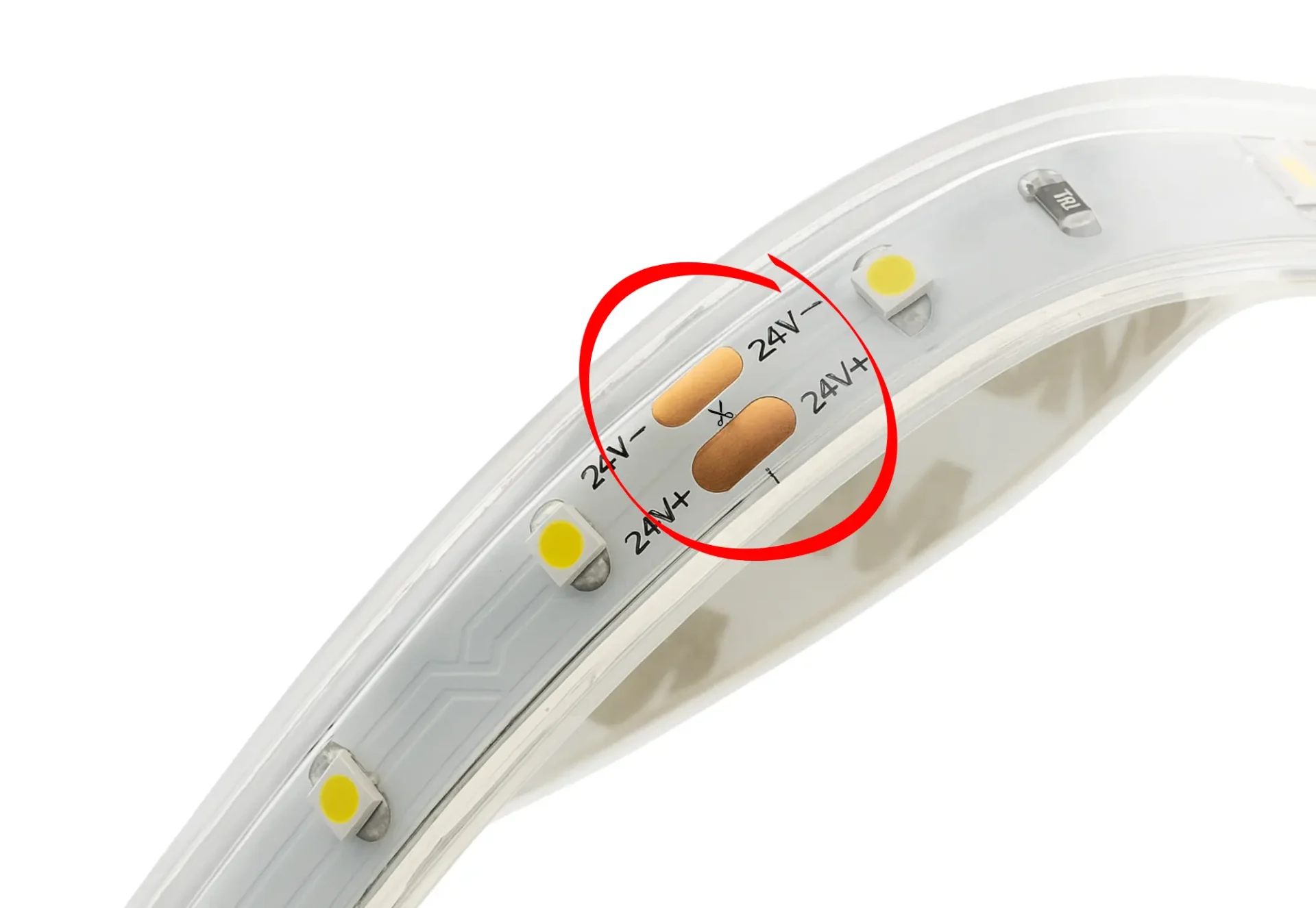 como cortar una cinta led