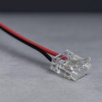 Conector para Cinta LED con Cable Acrílico Transparente – Pack x10