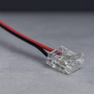 Conector para Cinta LED con Cable Acrílico Transparente – Pack x10