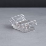 Conector unión para Cinta LED Acrílico Transparente – Pack x10