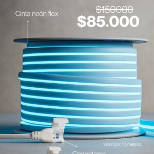 Kit Neón Flex azul X 10 metros – Edición Navidad