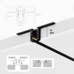 Riel Magnético 5mm para Incrustar Negro x 3 metros